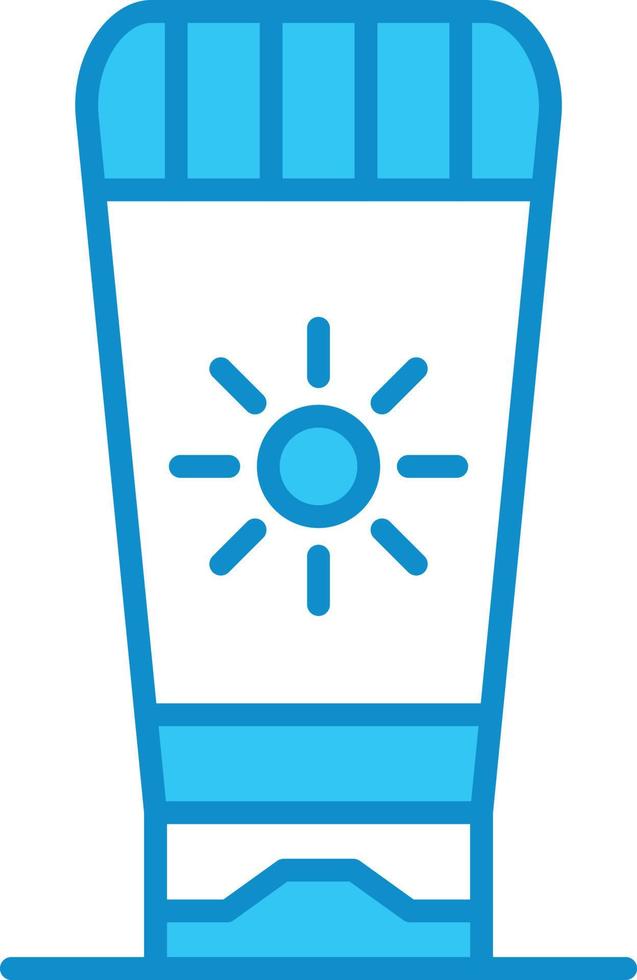 Sunscreen Line Filled Blue vector