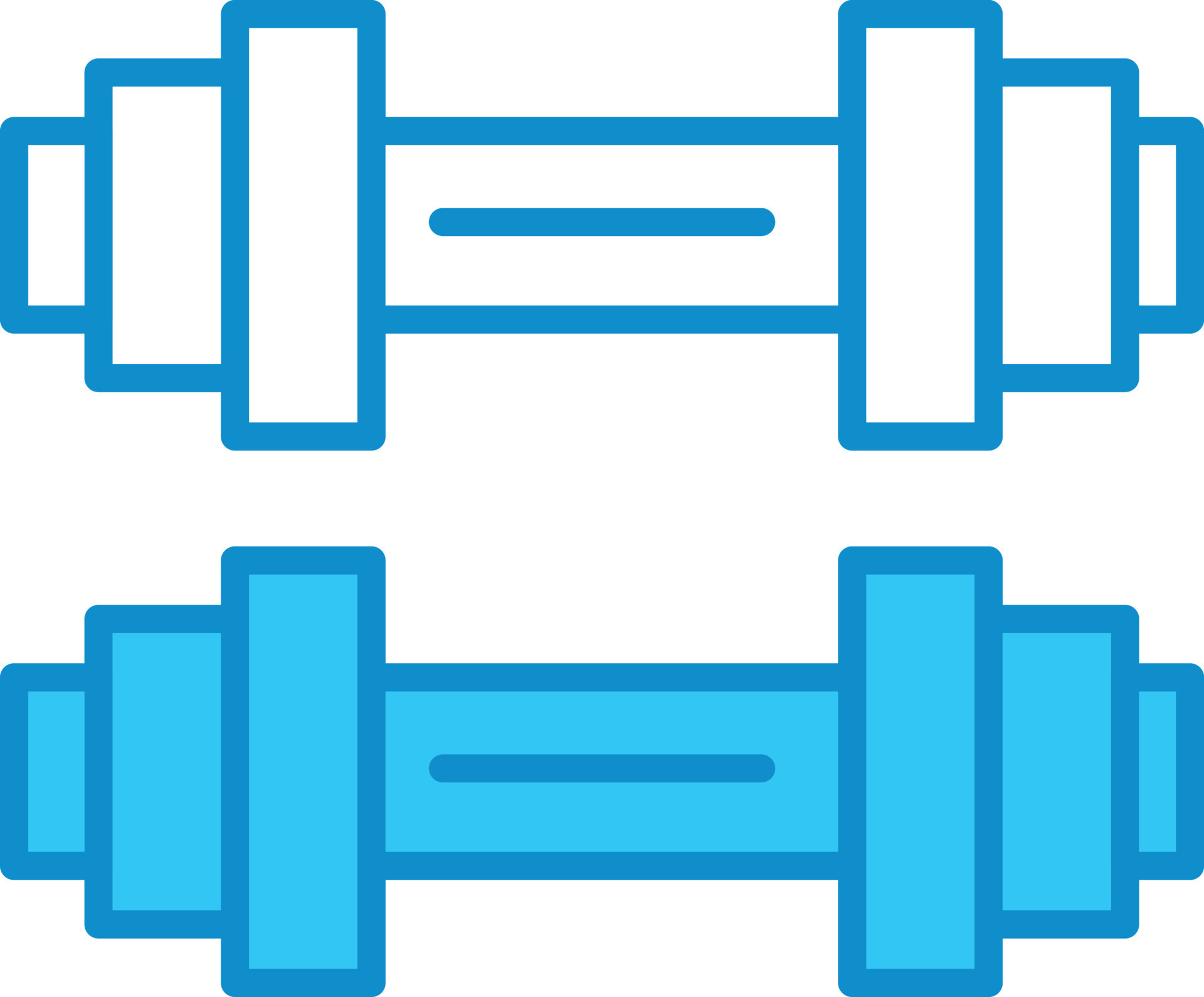 Dumbbell Line Filled Blue 9875291 Vector Art at Vecteezy