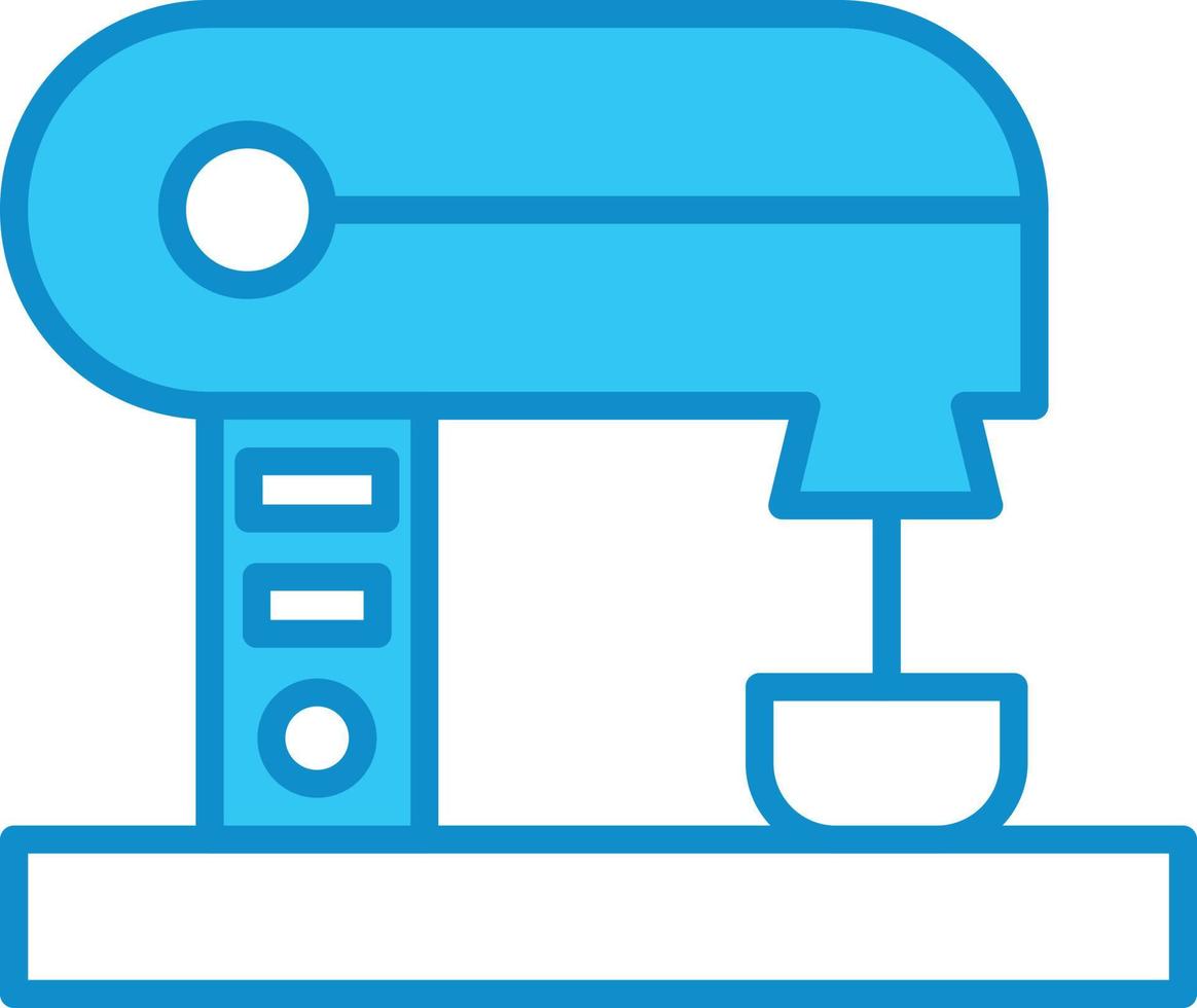 Mixer Line Filled Blue vector