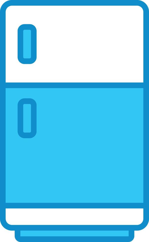 Refrigerator Line Filled Blue vector