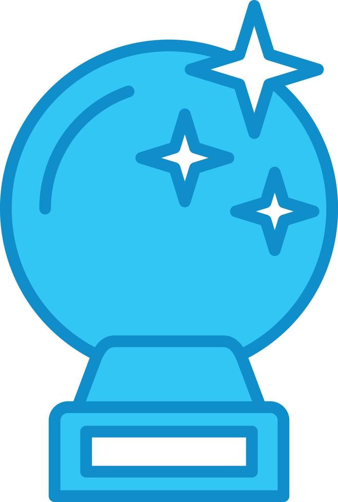 Crystal Ball Line Filled Blue vector