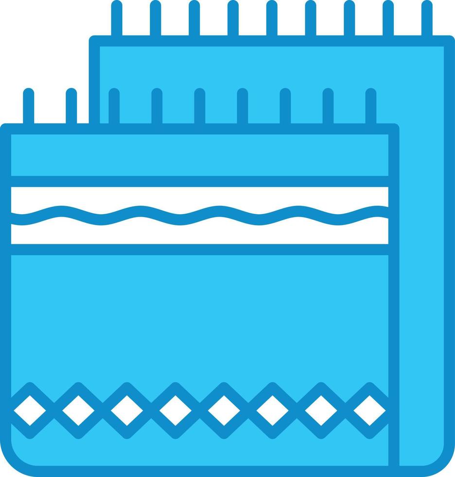 Blanket Line Filled Blue vector