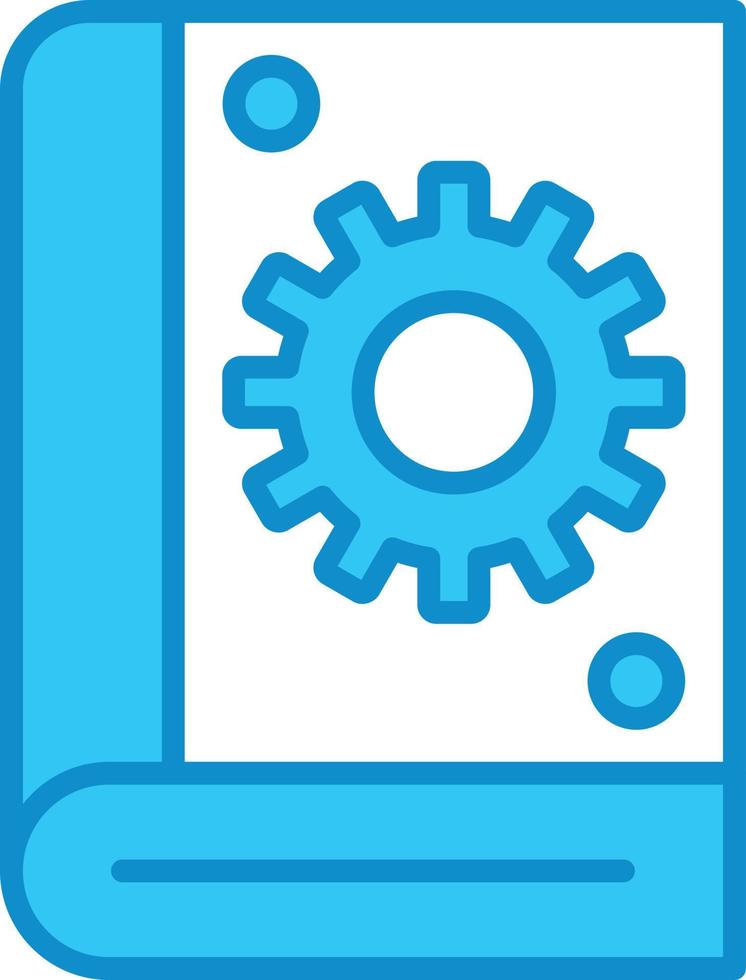 Setting Book Line Filled Blue vector