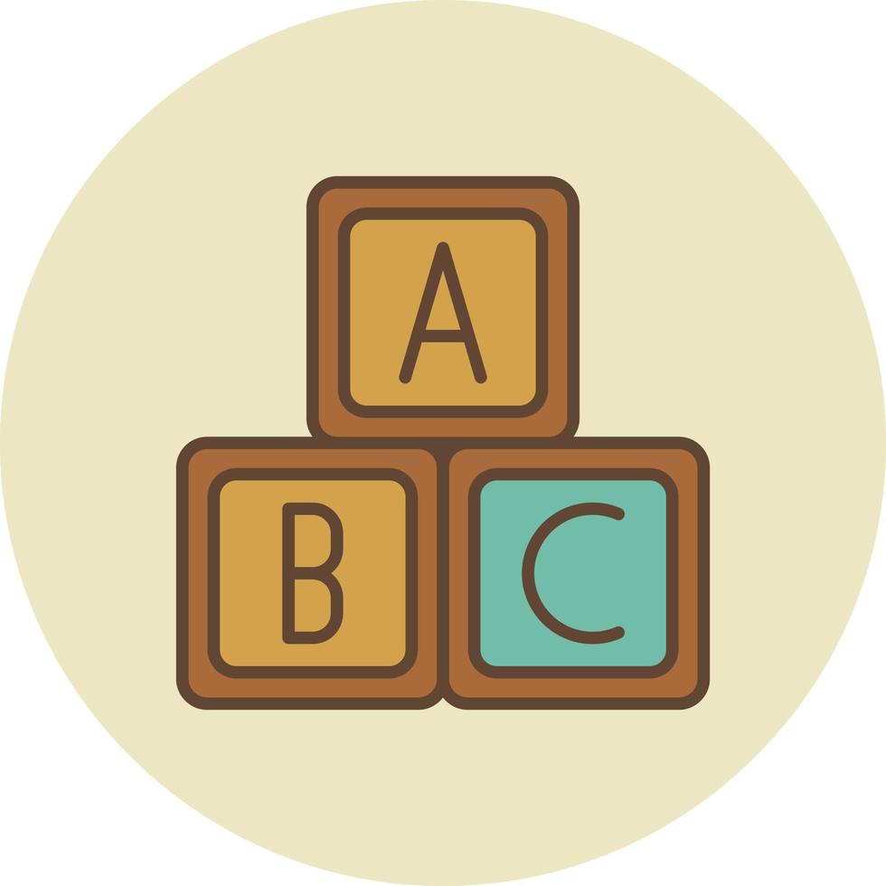 Abc Filled Retro vector