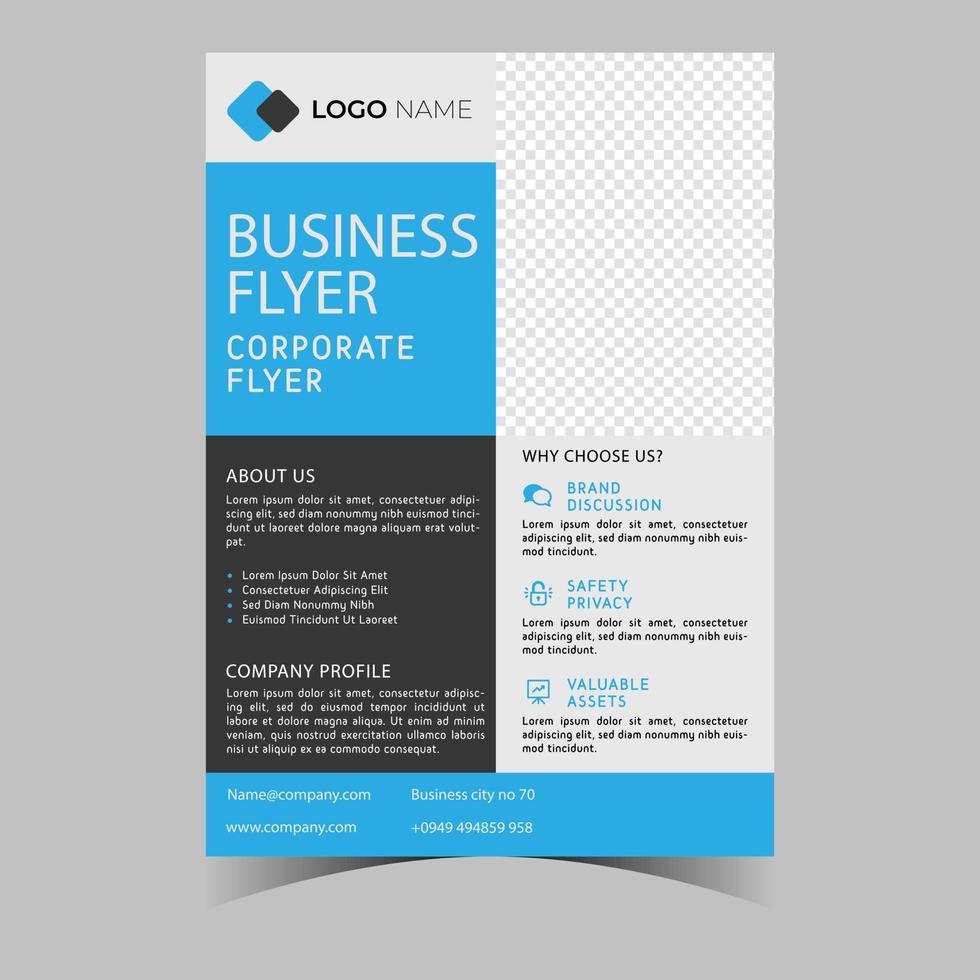 Business letterhead template corporate flyer design vector