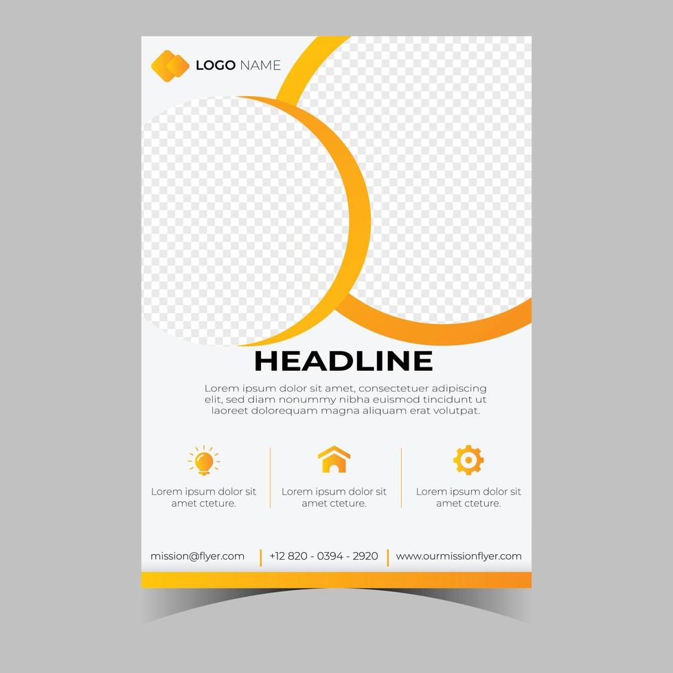 Business letterhead template corporate flyer design vector