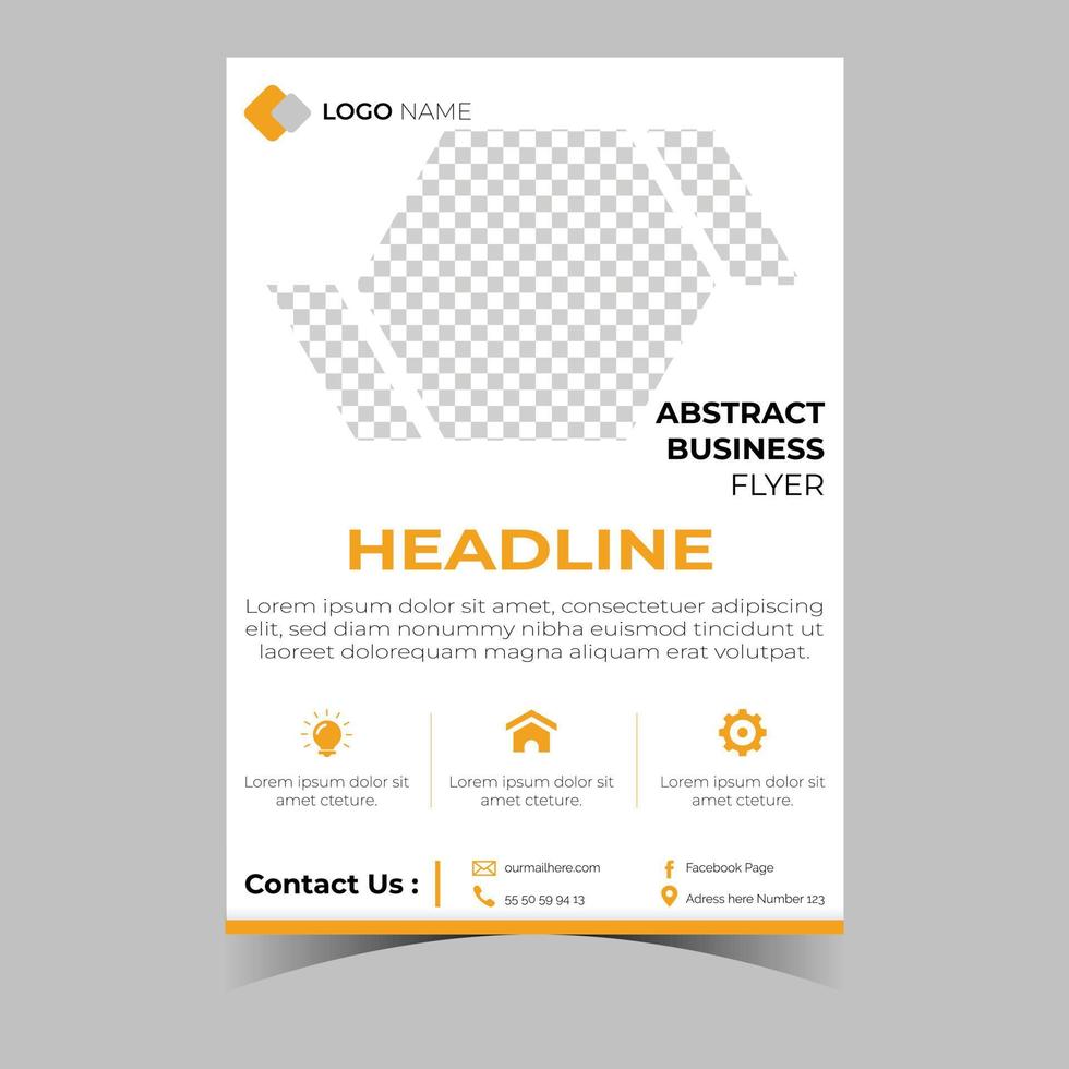 Business letterhead template corporate flyer design vector