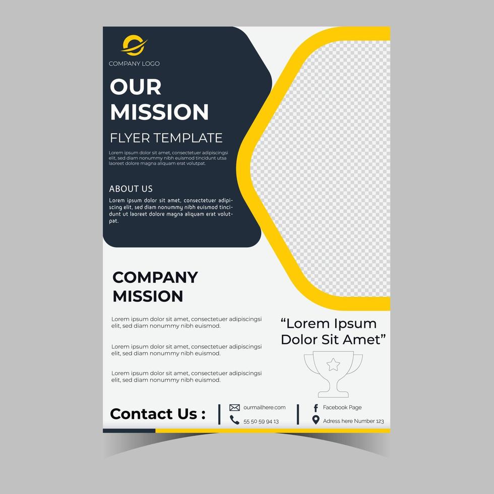 Business letterhead template corporate flyer design vector