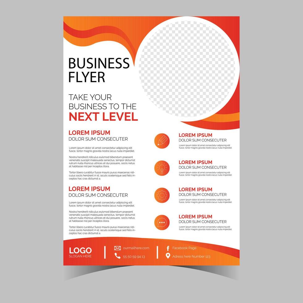 Business letterhead template corporate flyer design vector