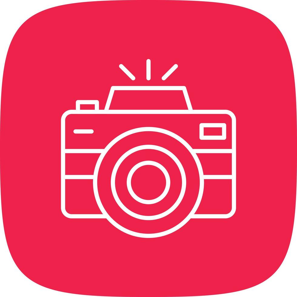 Photo Camera Line Round Corner vector