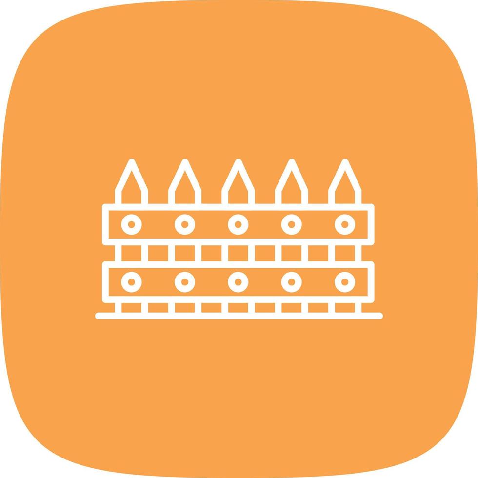 Fence Line Round Corner vector