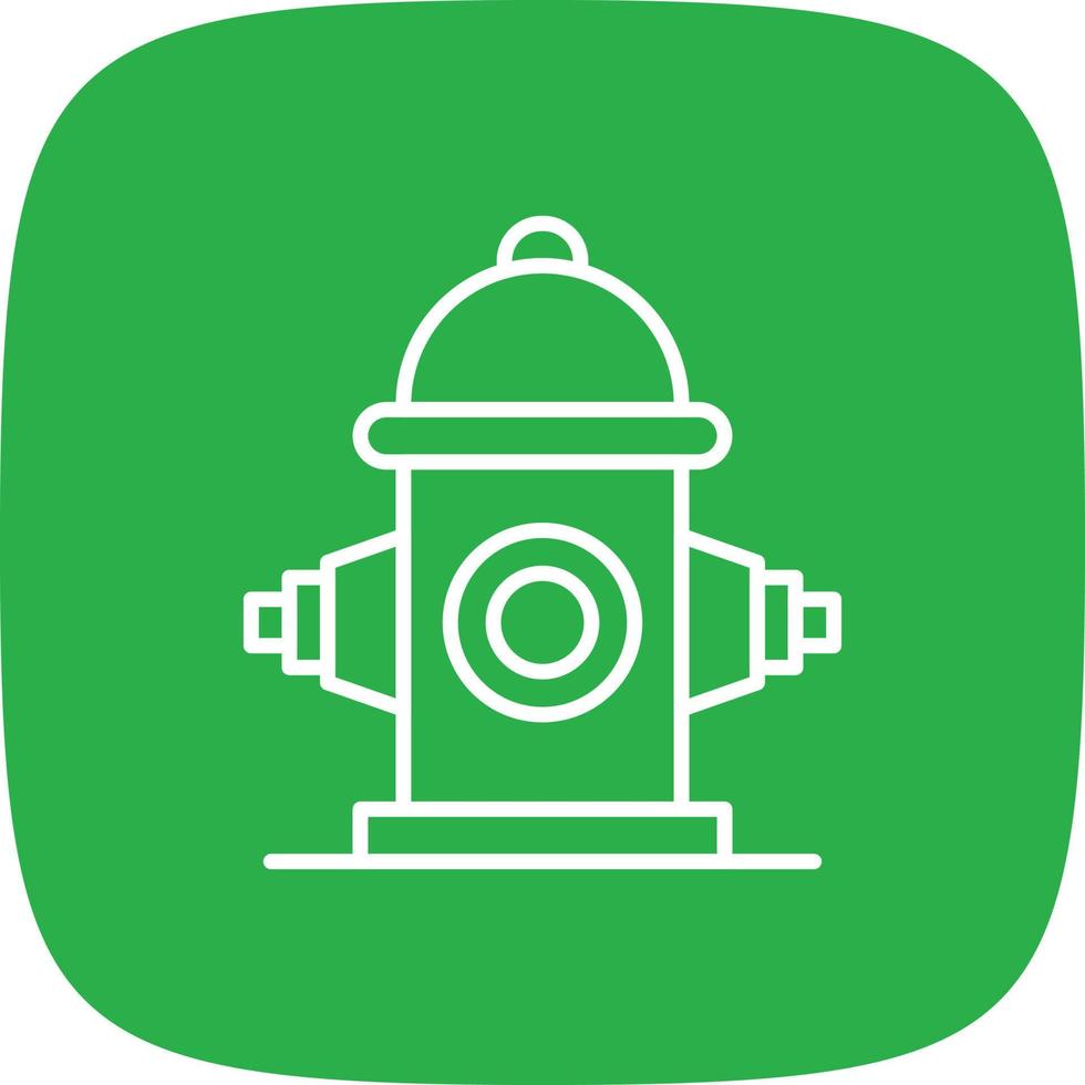 Fire Hydrant Line Round Corner vector