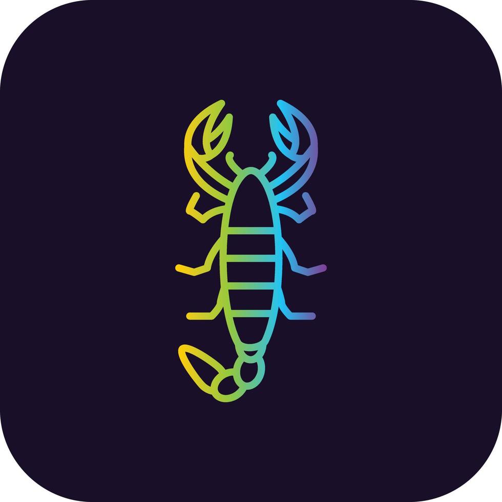 Scorpion Gradient Icon vector