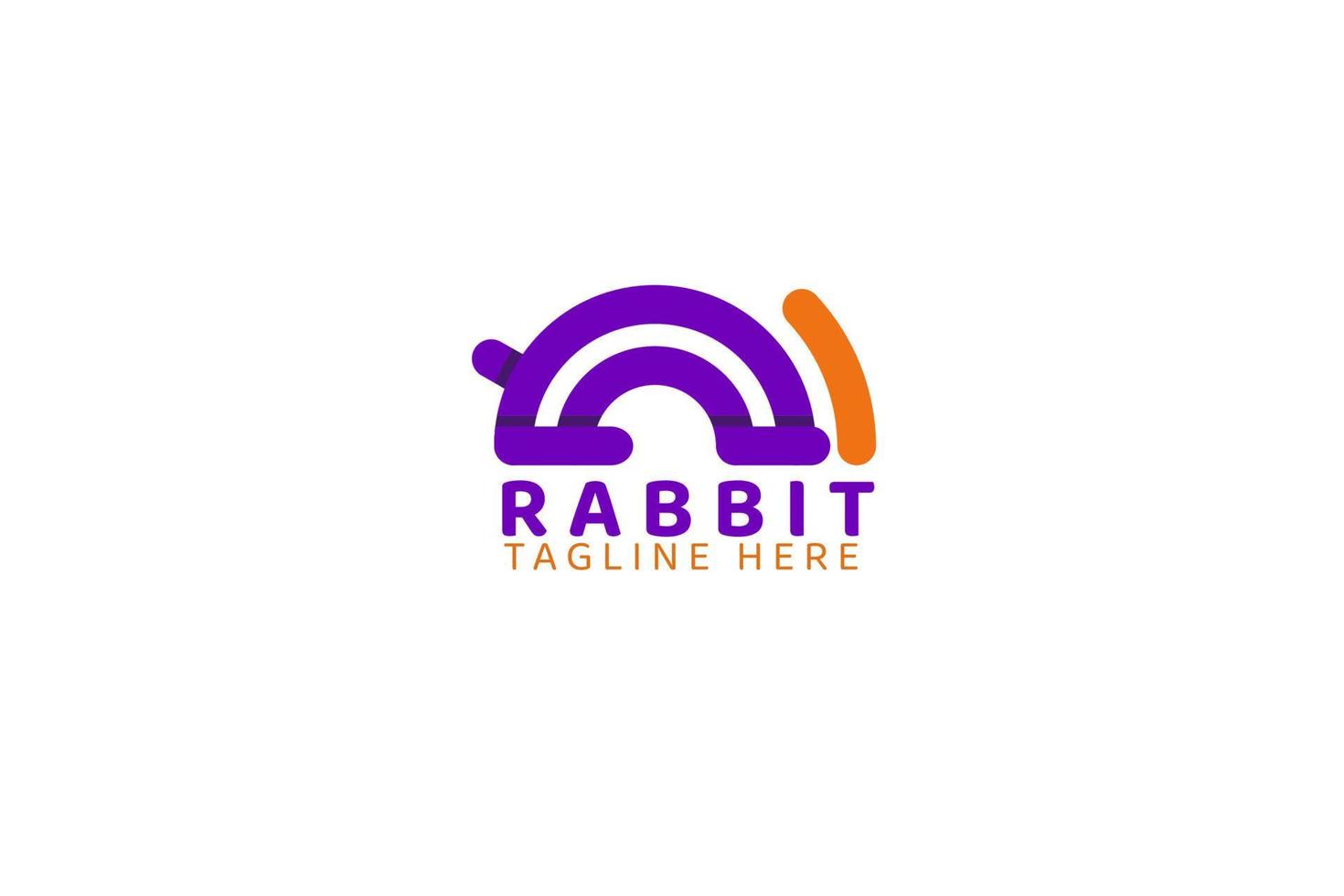 logotipo de icono de conejo mínimo único, elegante y moderno para su negocio, vector de diseño