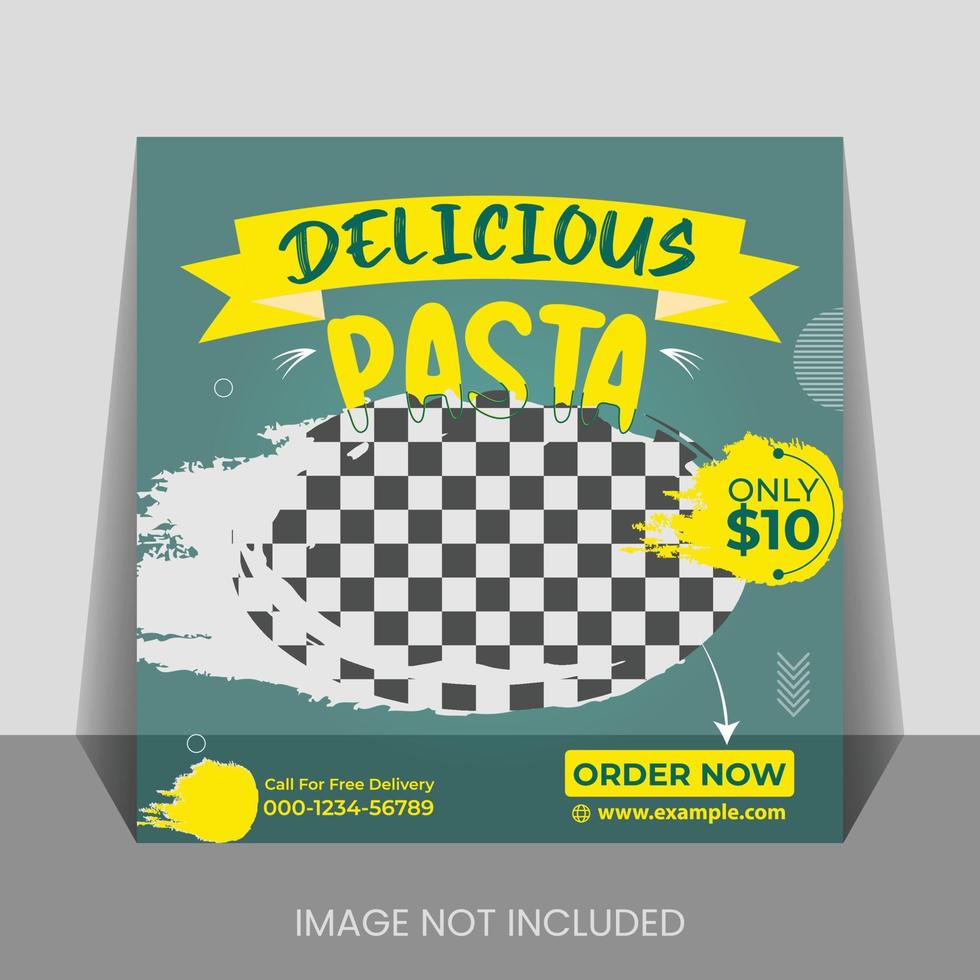 Social Media Post Food Design Template vector