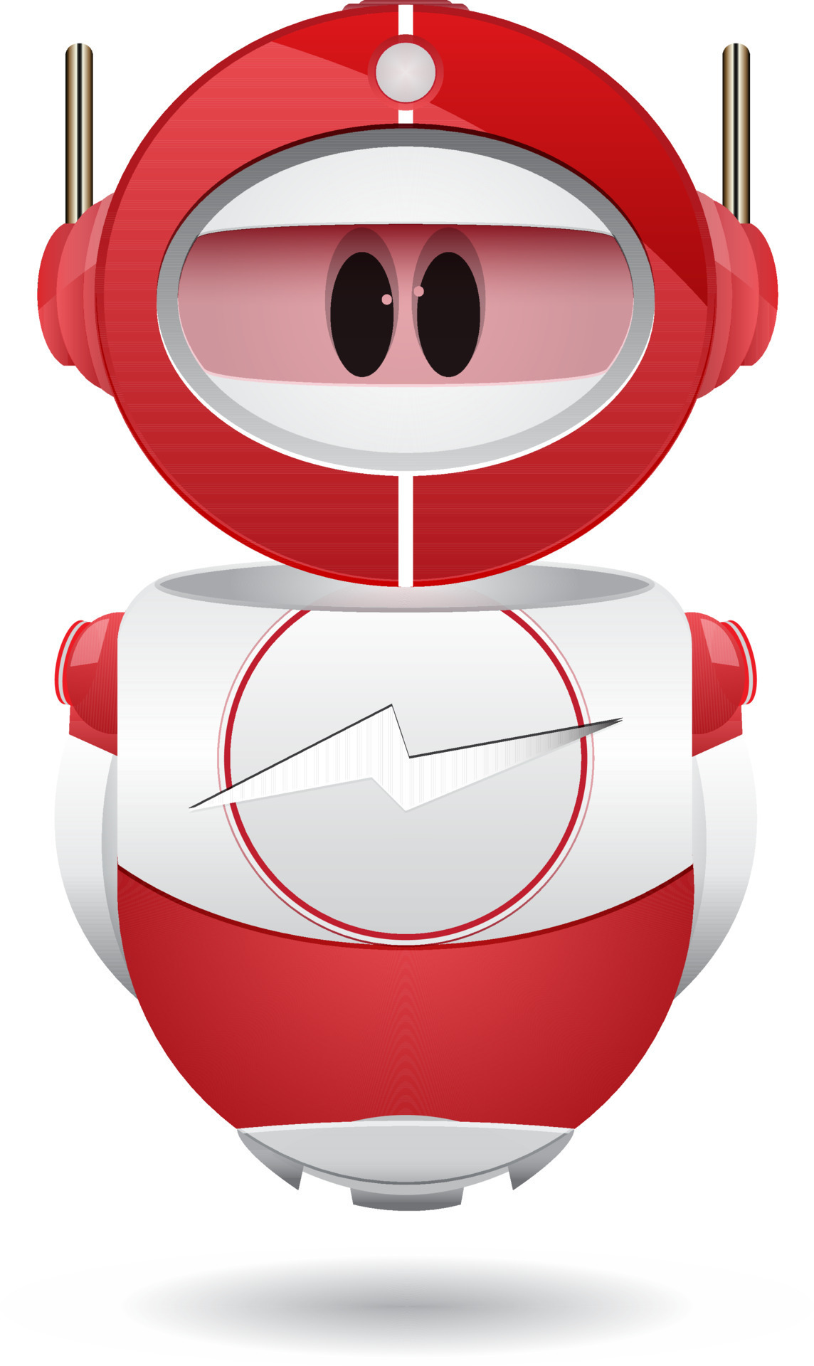 Free Vectors  red robot catcher icon