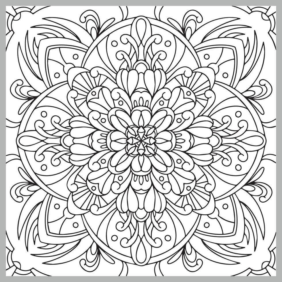 adorno decorativo vectorial. patrón de mosaico página para colorear arte  lineal. 9875729 Vector en Vecteezy