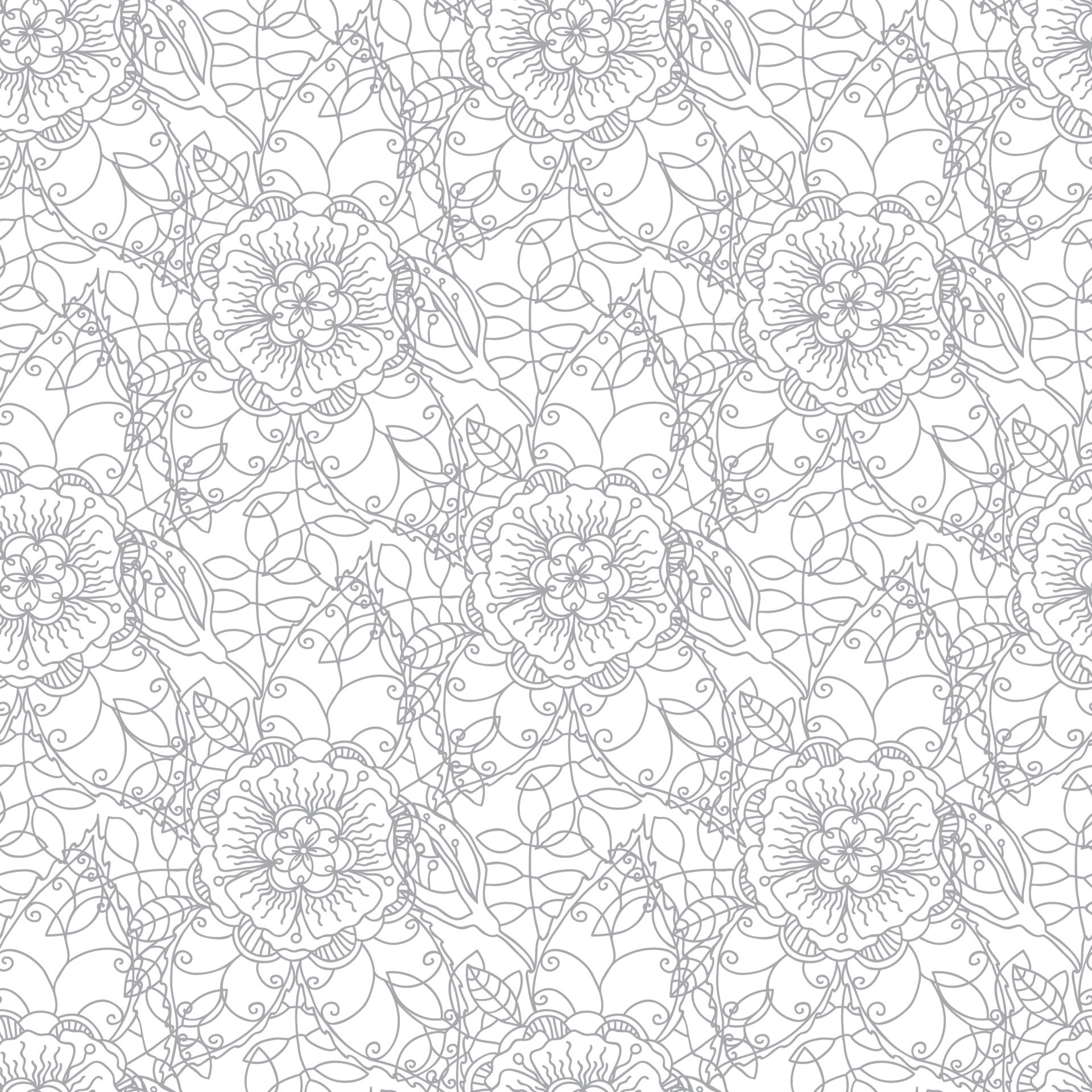 Delicate lace seamless pattern for fabric design with the flowers