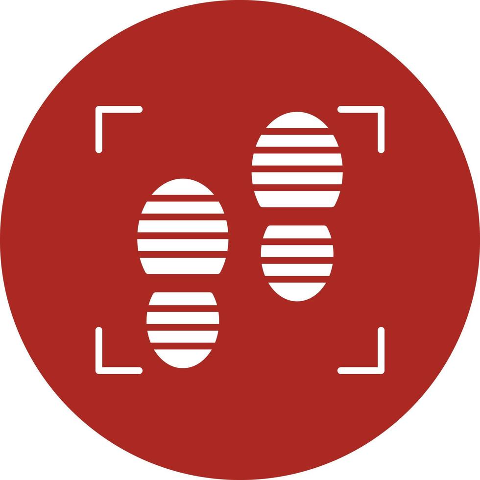 Footprint Glyph Circle Multicolor vector