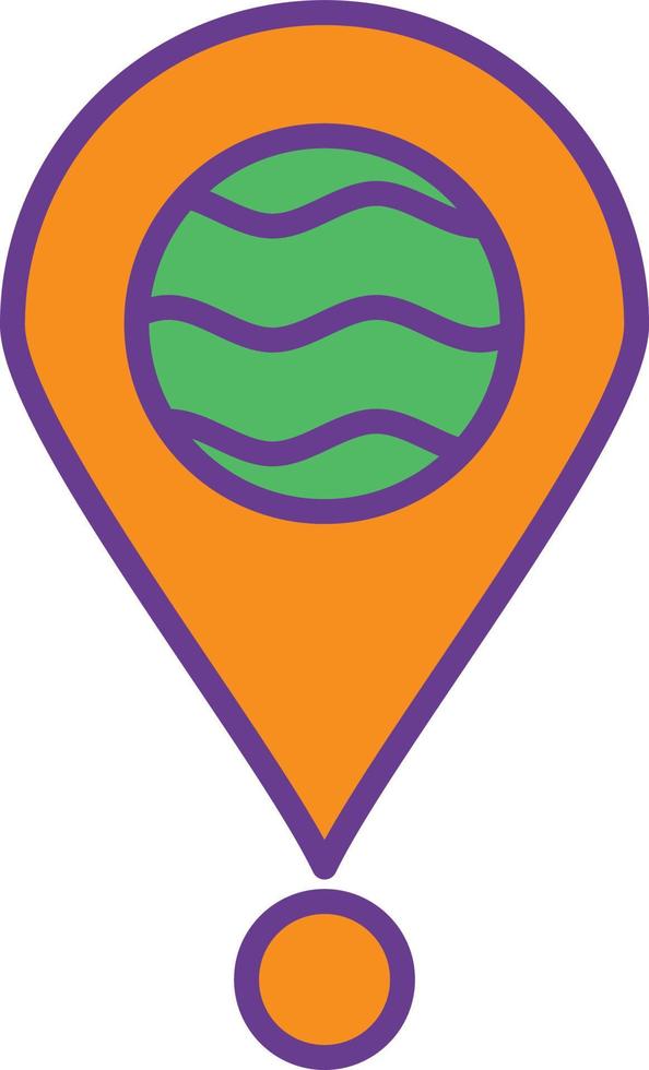 Location Line Filled Two Color vector