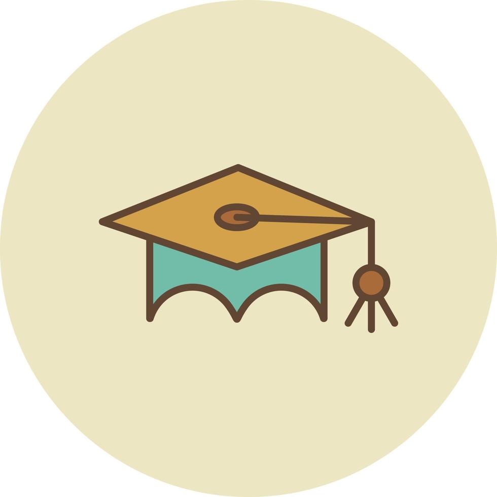 Mortarboard Filled Retro vector