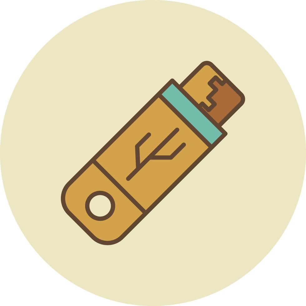 usb lleno retro vector