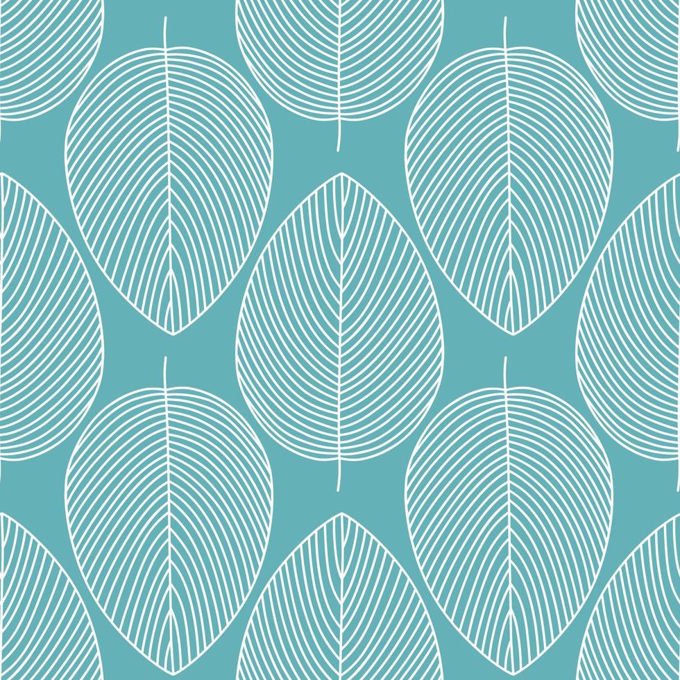 Vector seamless pattern in Scandinavian style with leaves