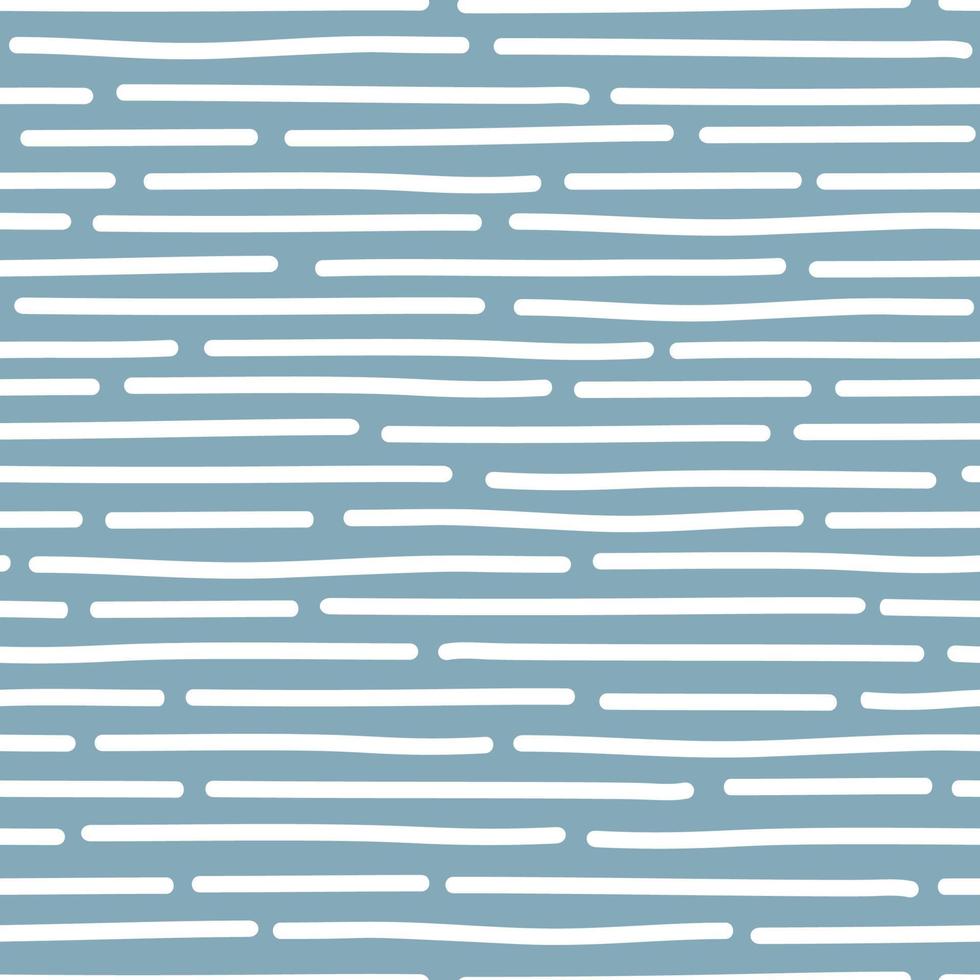 Vector seamless striped pattern in abstract style on a blue background.