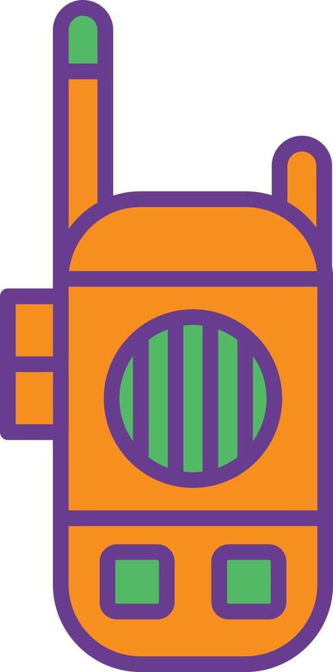 Walkie Talkie Line Filled Two Color vector