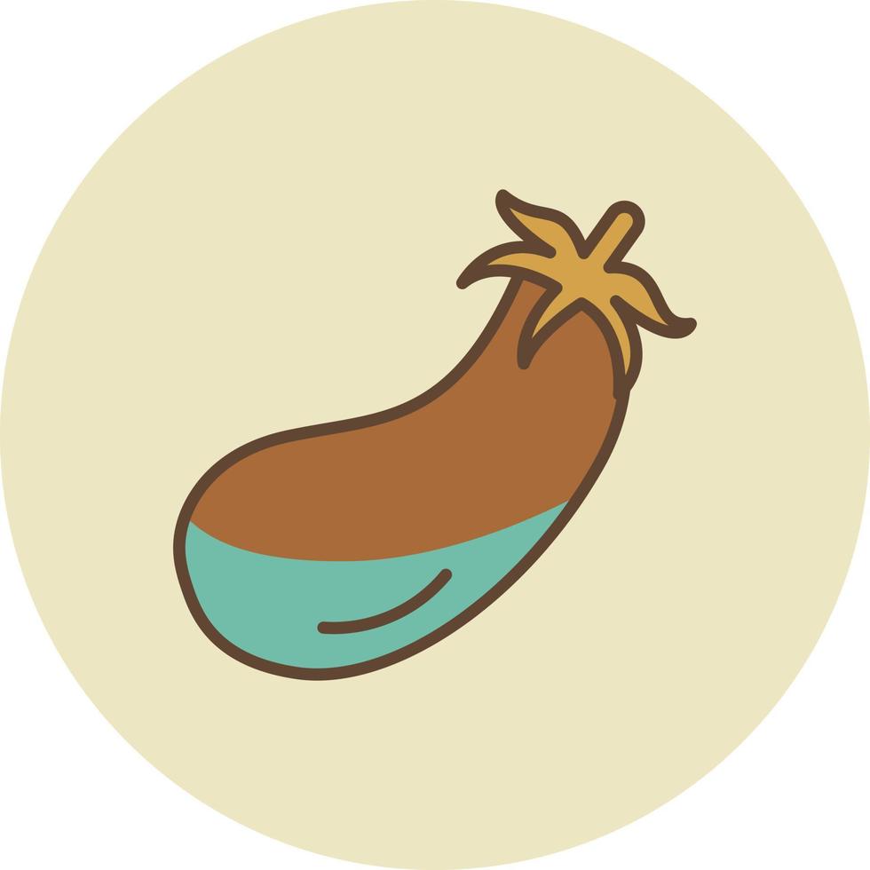 Eggplant Filled Retro vector