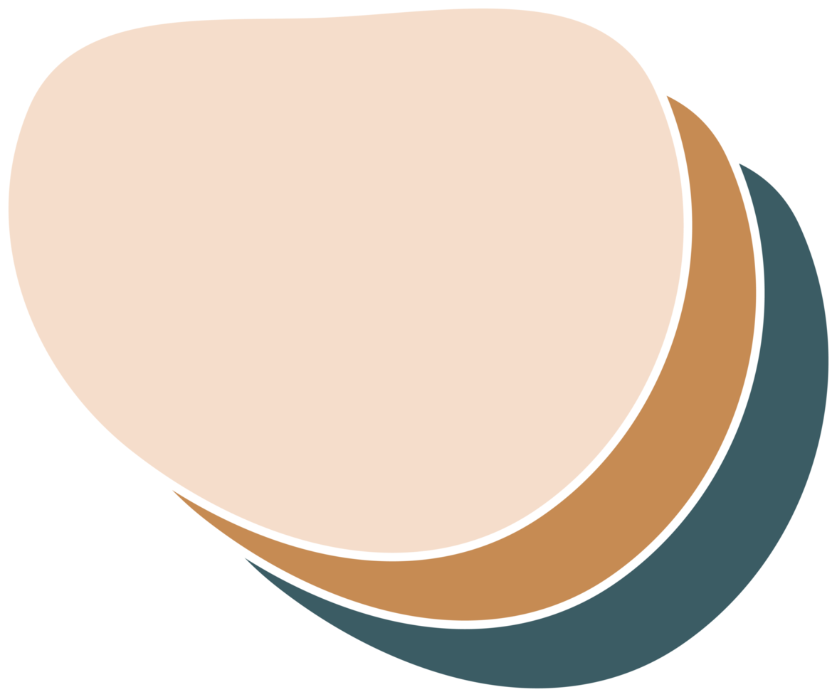 Organic abstract shape delicate colorful png