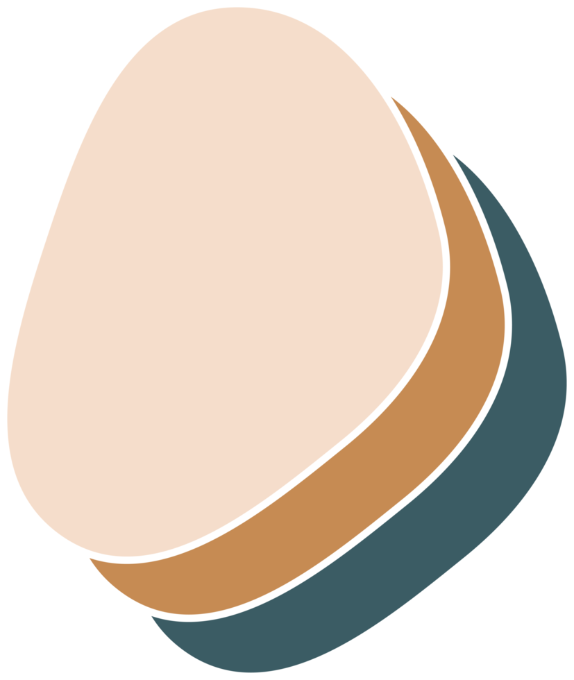 Organic abstract shape delicate colorful png