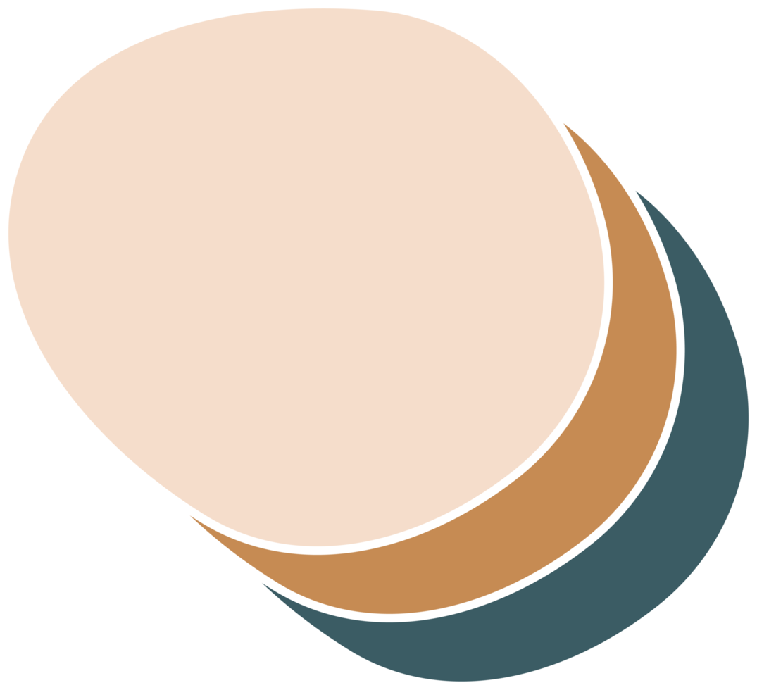 Organic abstract shape delicate colorful png