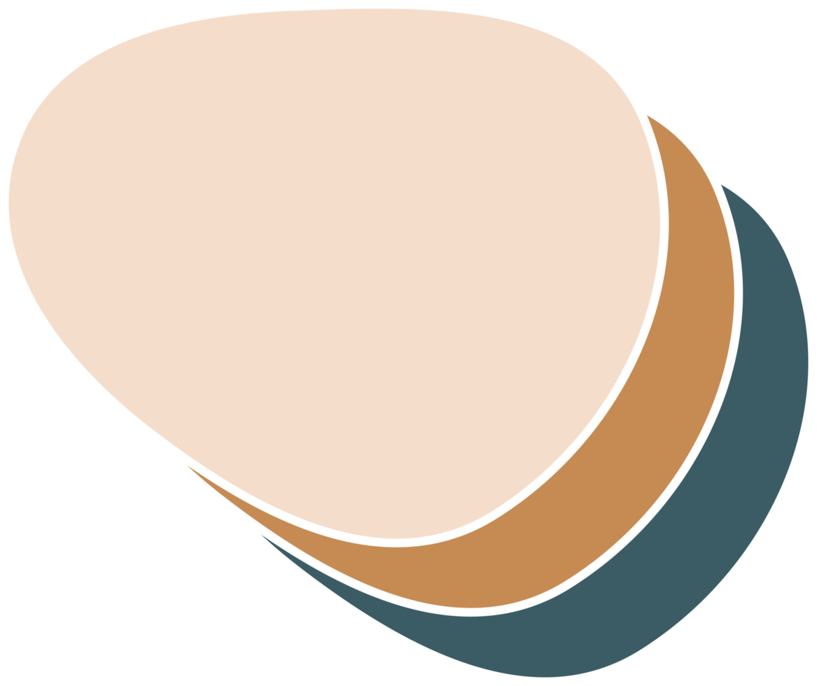 Organic abstract shape delicate colorful png