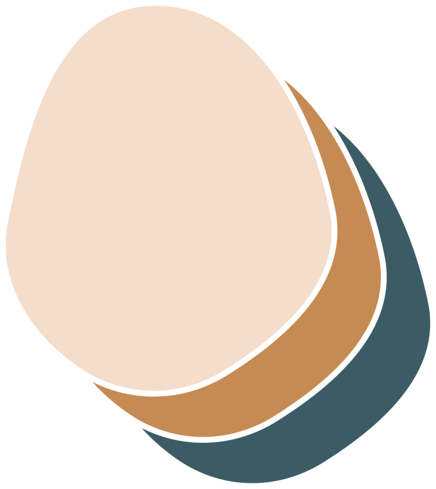 Organic abstract shape delicate colorful png