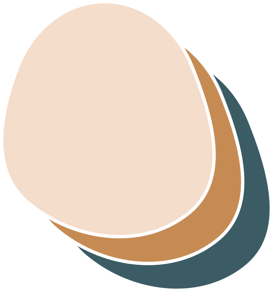 Organic abstract shape delicate colorful png