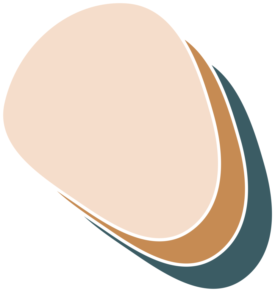 Organic abstract shape delicate colorful png