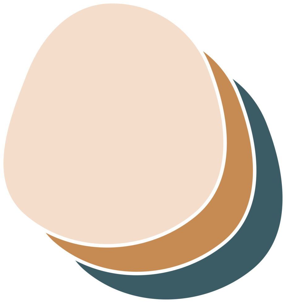 Organic abstract shape delicate colorful png