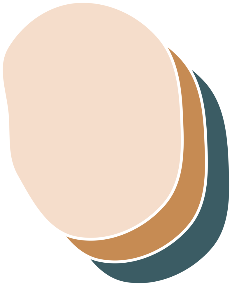 Organic abstract shape delicate colorful png