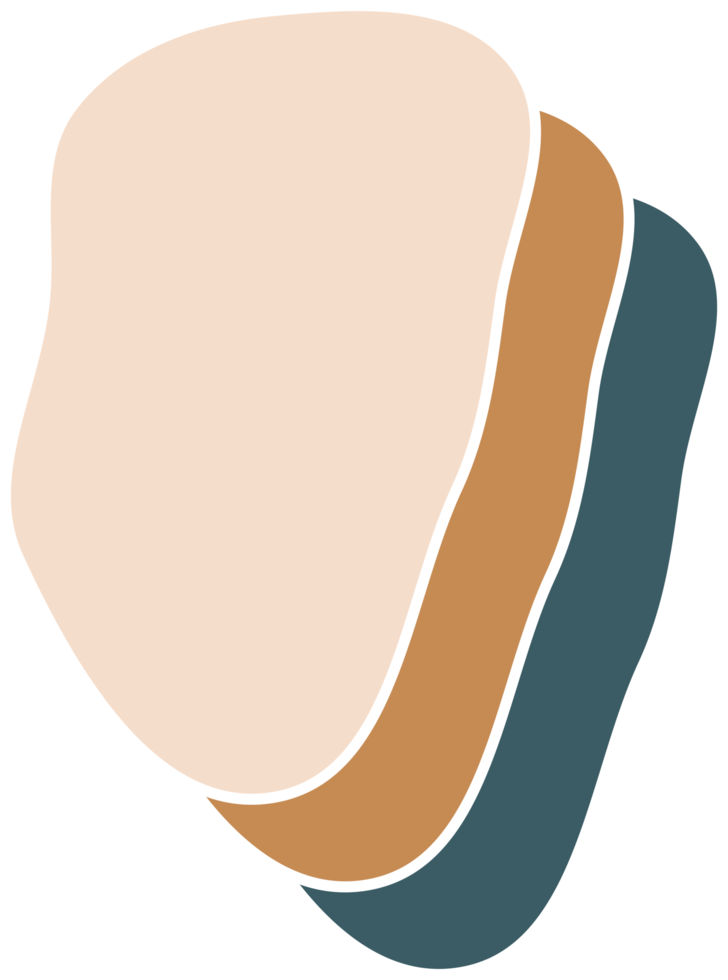 Organic abstract shape delicate colorful png