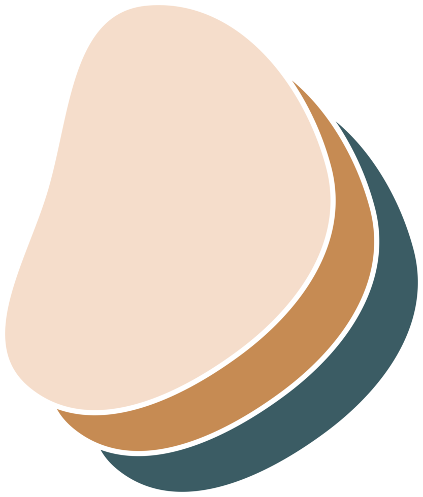 Organic abstract shape delicate colorful png