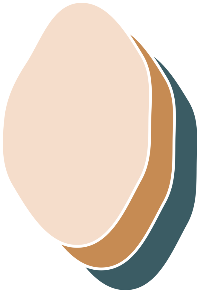 Organic abstract shape delicate colorful png