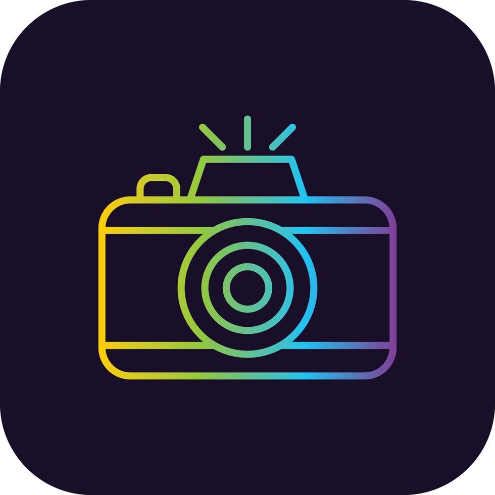 Photo Camera Gradient Icon vector