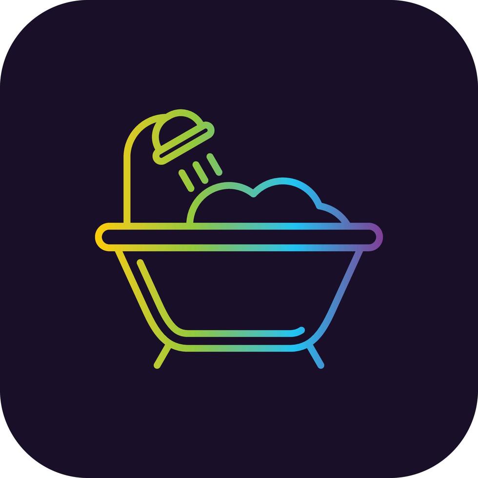 Bathtub Gradient Icon vector