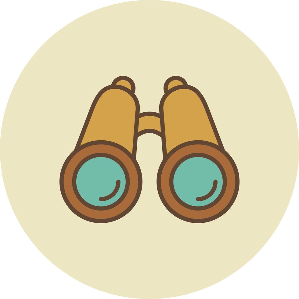 binocular lleno retro vector