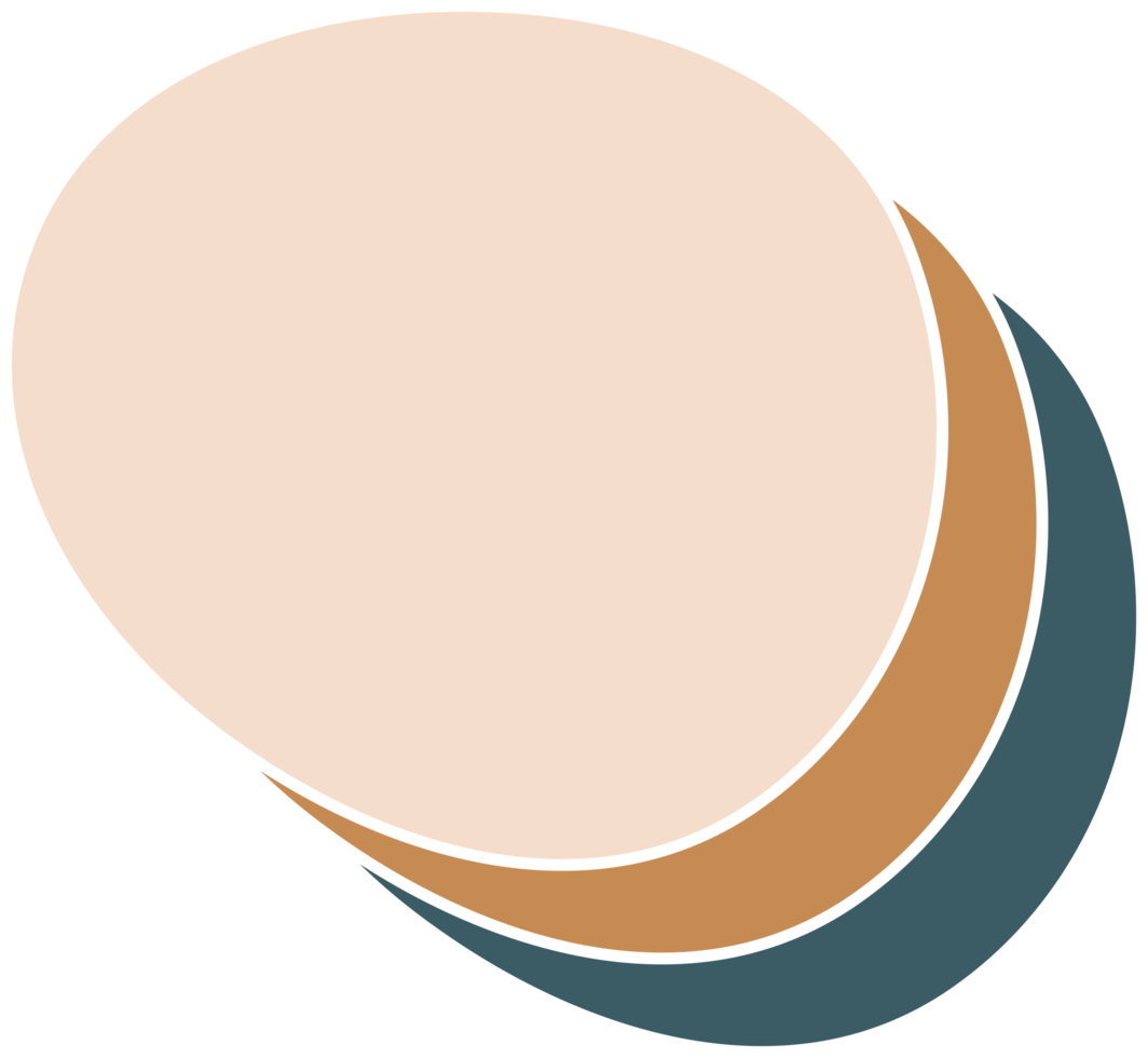 Organic abstract shape delicate colorful png