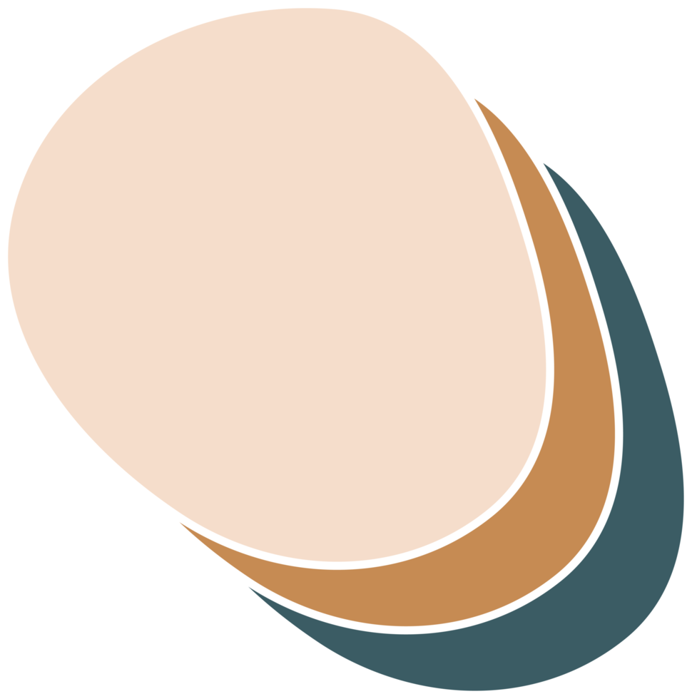 Organic abstract shape delicate colorful png