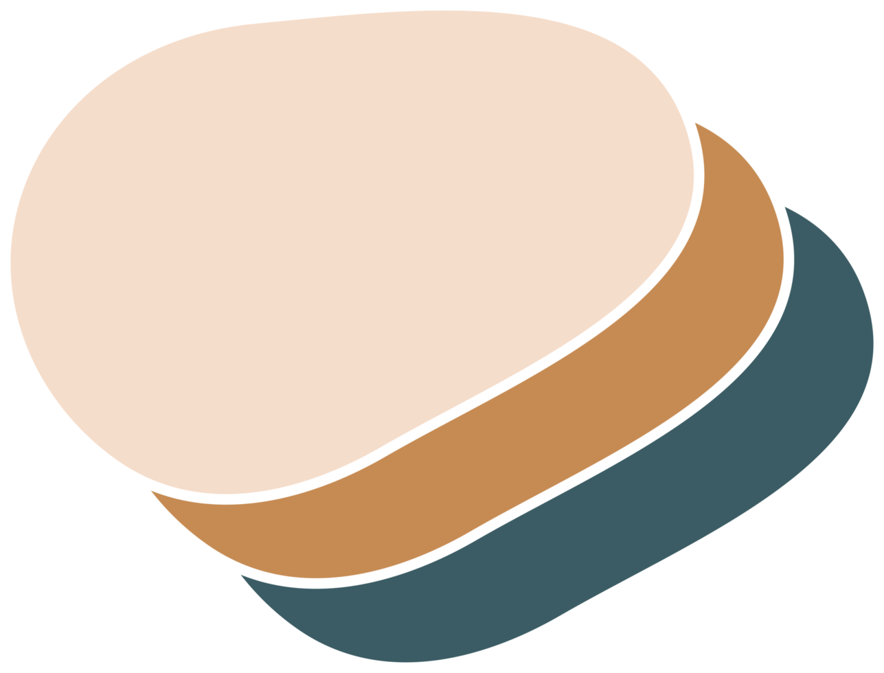 Organic abstract shape delicate colorful png