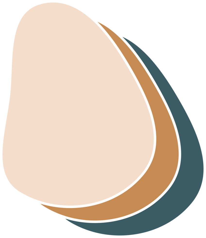 Organic abstract shape delicate colorful png