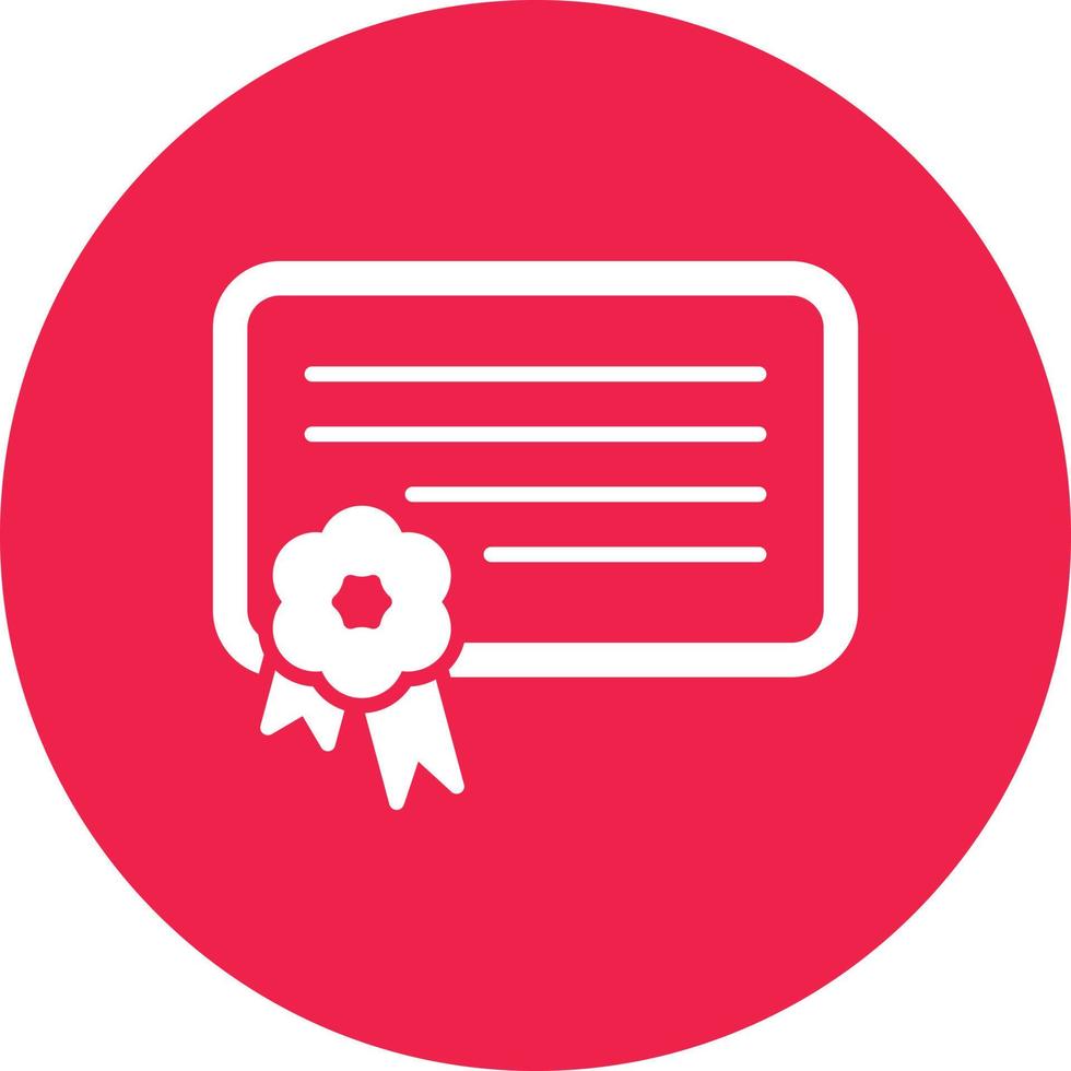 Digital Certificate Glyph Circle Multicolor vector